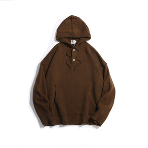 Hooded Loose Retro Sweater