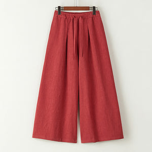 Linen Loose Slouchy Wide-leg Pants