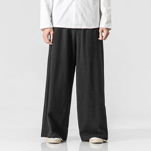 Linen Casual Loose Sports Wide-leg Pants