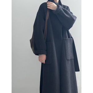 Casual Stand Collar Solid Color Coat