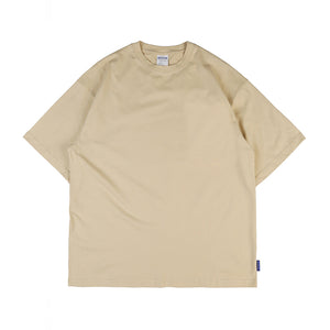 Loose Cotton Round Neck Solid Color T-shirt