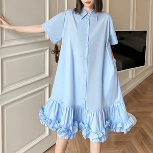 Ruffled Mid-length Dress