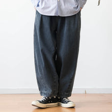 Load image into Gallery viewer, Vintage Elastic Waist Loose Denim Harem Pants
