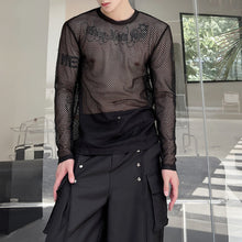 Load image into Gallery viewer, Mesh Hollow Sheer Cover-up T-Shirt
