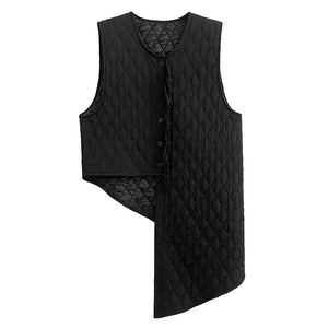 Dark Asymmetric Cotton Vest