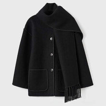 Load image into Gallery viewer, Loose Scarf Fringed Coat
