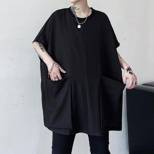 Loose pockets Round neck Short sleeve T-shirt