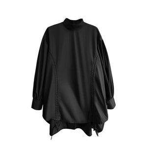 Vintage Drawstring Long Sleeve Shirt