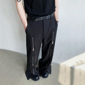 Straight Zipper Casual Floor Mopping Pants