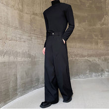 Load image into Gallery viewer, Thickened Straight Pleated Patchwork Wide-leg Trousers
