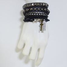 Load image into Gallery viewer, Punk Rivet Hip Hop Bracelet Chain
