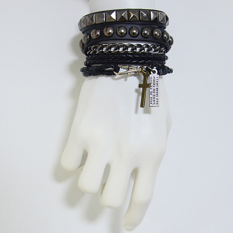 Punk Rivet Hip Hop Bracelet Chain