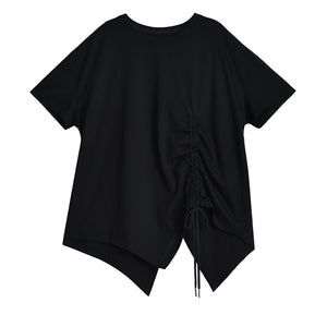 Asymmetric Slit Casual T-shirt