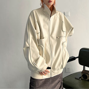 Loose Retro Hemming Lines Jacket