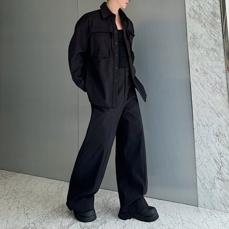 Three-dimensional Pocket Shirt and Machete Pants Two-piece Suit