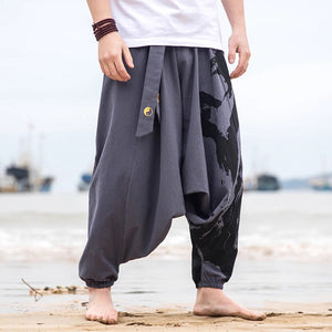 Loose Low Crotch Harem Pants