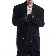 Load image into Gallery viewer, Striped Loose Double-breasted Suit Jacket
