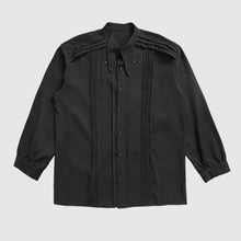 Load image into Gallery viewer, Pleated Stand Collar Loose Long Sleeve Shirt
