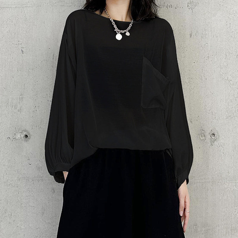 Round Neck Dolman Sleeve T-Shirt