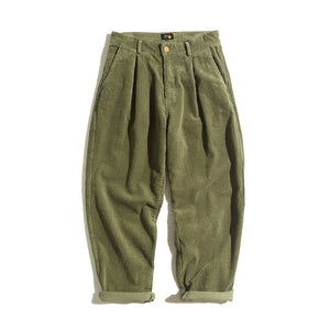 Retro Corduroy Straight-leg Casual Pants