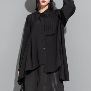 Casual Slit Cape Shirt