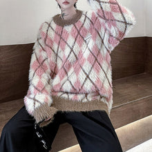 Load image into Gallery viewer, Plaid Pullover Soft Woolen Sweater
