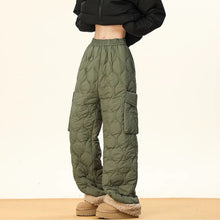 Load image into Gallery viewer, Multi-pocket Lamb Wool Cotton Plus Velvet Thickened Wide-leg Pants
