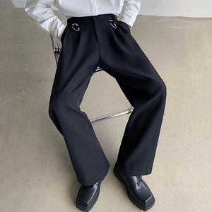 Drape Casual High-Rise Straight Suit Pants