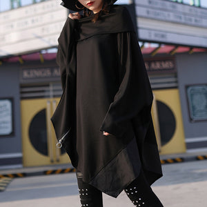 Patchwork Bat Sleeve Sweatshirt