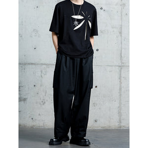 Multi-pocket Straight-leg Wide-leg Overalls