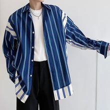 Load image into Gallery viewer, Striped Colorblock Loose Long Sleeve Shirt
