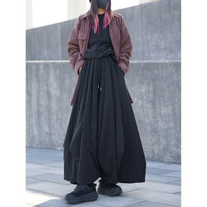 High Waisted Long Wide Leg Culottes