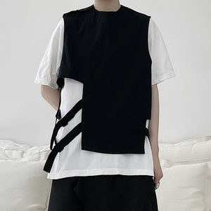 Irregular Hollow Round Neck Vest