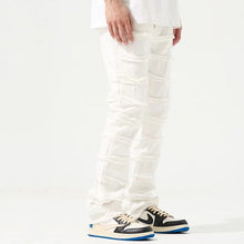 Load image into Gallery viewer, Layered Frayed Denim Trousers
