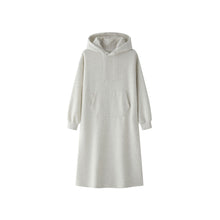 Load image into Gallery viewer, Casual Fleece Hooded Sweater Dress
