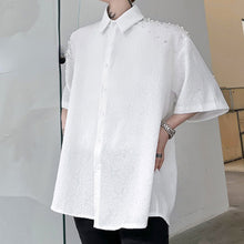 Load image into Gallery viewer, Hidden Texture Beaded Short-sleeved Shirt
