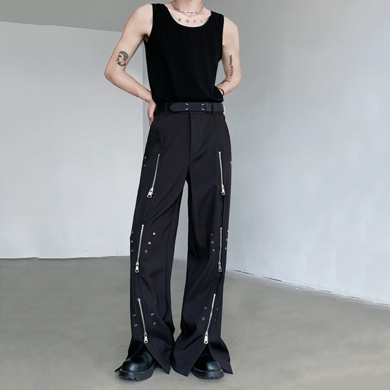 Straight Zipper Casual Floor Mopping Pants