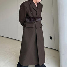 Load image into Gallery viewer, Vintage Faux Fur Belted Long Coat
