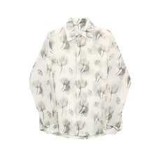 Load image into Gallery viewer, Simple Casual Ink Floral Lapel Long-sleeved Shirt
