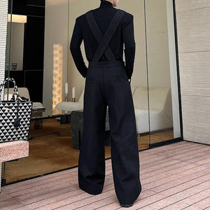 Woolen High-waist Jumpsuit