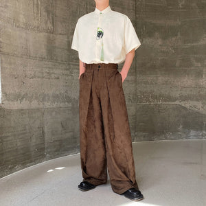 Jacquard Three-dimensional Straight Trousers