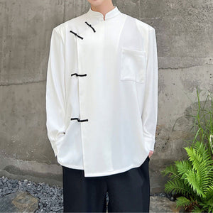 Stand Collar buckle Shirt