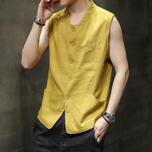 Load image into Gallery viewer, Patterned Button Casual Loose Vest
