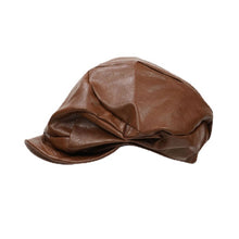 Load image into Gallery viewer, Dark Irregular Pleated PU Octagonal Hat
