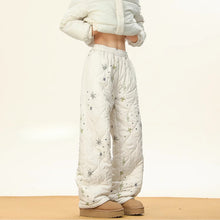 Load image into Gallery viewer, Star Diamond Pattern Cotton Plus Velvet Thick Straight Pants
