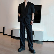 Load image into Gallery viewer, Fake Two-piece Collarless Silhouette Suit
