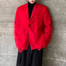 Load image into Gallery viewer, Double-layer Mesh Stitching Suit Jacket
