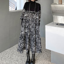 Load image into Gallery viewer, Long Knitted Patchwork Printed Dress
