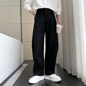 Straight Wide-leg Woolen Thickened Scimitar Pants