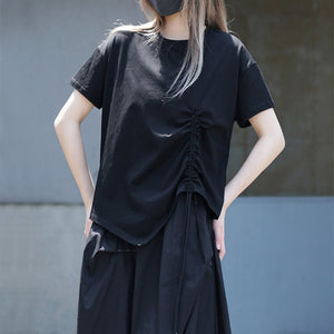 Asymmetric Slit Casual T-shirt